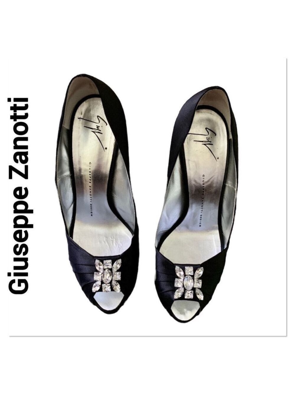 GIUSEPPE ZANOTTI Crystal Peep Toe Heels